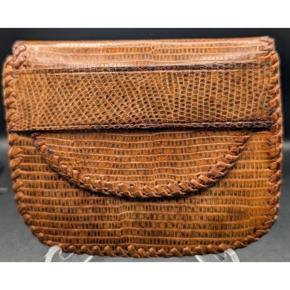 Handbags - Vintage Coin Purse – 6" x 5" – Two‑Pocket Design – Hand‑Stitched Look